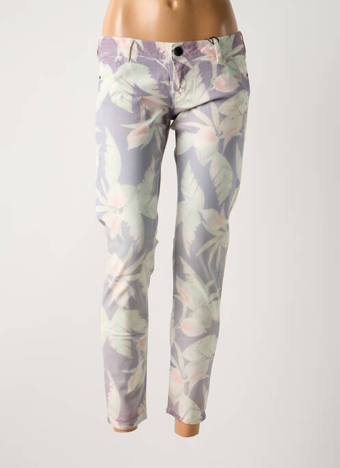 Blugi cu croială slim bej GUESS femeie