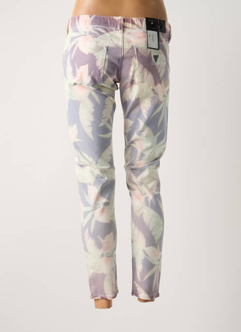 Blugi cu croială slim bej GUESS femeie