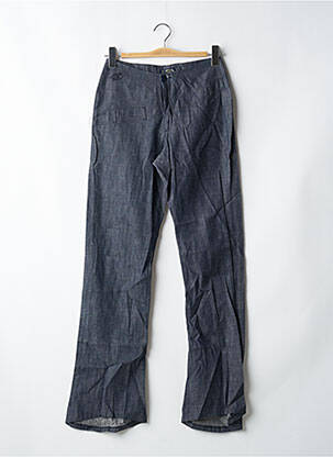 Pantalon drept închidere cu fermoar sub clapetă cu nasturi mărime normală albastru BE YOU K femeie