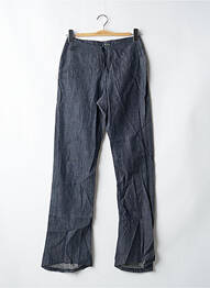 Pantalon drept închidere cu fermoar sub clapetă cu nasturi mărime normală albastru BE YOU K femeie