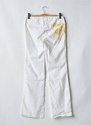 Pantalon drept țesătură poplin talie joasă alb BE YOU K femeie