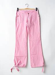 Pantalon drept țesătură poplin talie joasă roz BE YOU K femeie