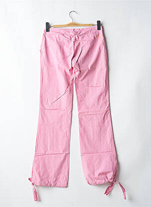 Pantalon drept țesătură poplin talie joasă roz BE YOU K femeie