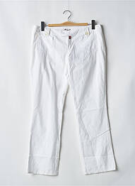 Pantalon drept țesătură poplin talie joasă alb BE YOU K femme