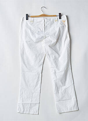 Pantalon drept țesătură poplin talie joasă alb BE YOU K femeie