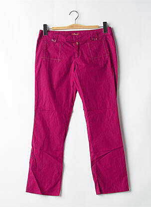 Pantalon drept țesătură poplin talie joasă violet BE YOU K femeie