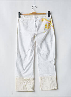 Pantalon 7/8 țesătură poplin mărime normală alb BE YOU K femeie