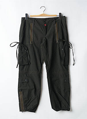 Pantalon drept țesătură poplin mărime normală verde BE YOU K femeie