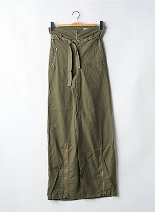 Pantalon drept elasticitate talie înaltă verde CHEYENNE femeie