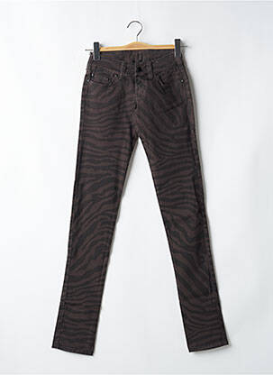 Pantalon slim talie joasă talie joasă maro CIMARRON femeie