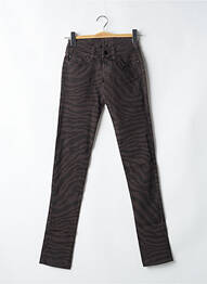 Pantalon slim talie joasă talie joasă maro CIMARRON femeie