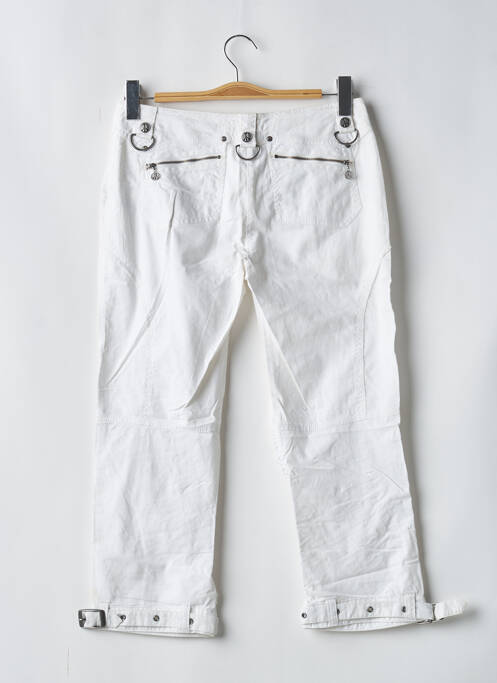 Pantalon trei sferturi alb DOUBLE ONE PEACE femeie