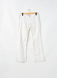 Pantalon chino țesătură poplin mărime normală alb FREEMAN T.PORTER femeie