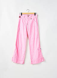 Pantalon drept țesătură poplin mărime normală roz LOIS femme