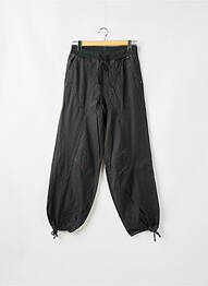 Pantalon drept țesătură poplin mărime normală negru HARDCORE SESSION femeie