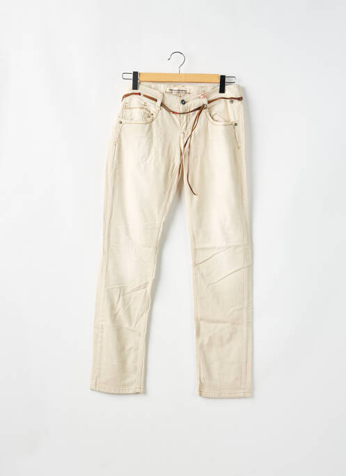 Blugi cu croială slim bej FREEMAN T.PORTER femeie