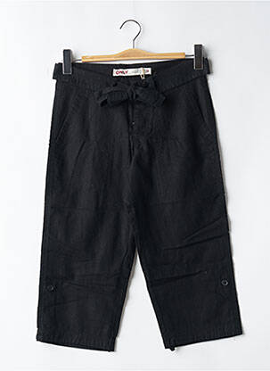 Pantalon trei sferturi croială dreaptă talie joasă negru ONLY femeie
