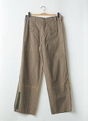 Pantalon drept țesătură poplin mărime normală verde RWD femeie
