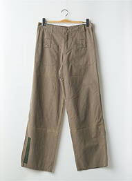 Pantalon drept țesătură poplin mărime normală verde RWD femeie