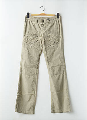 Pantalon drept țesătură poplin talie joasă verde SCHOOL RAG femeie