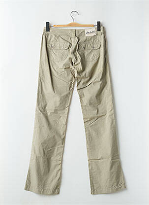 Pantalon drept țesătură poplin talie joasă verde SCHOOL RAG femeie