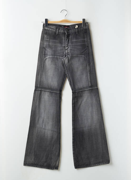 Blugi cu croială evazată talie înaltă talie înaltă gri RWD femme