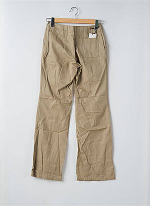 Pantalon drept țesătură poplin mărime normală bej TEDDY SMITH femeie