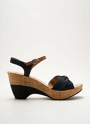 Sandale/pantofi decupați material neted toc de 4 la 6 cm negru LPB LES PETITES BOMBES  femeie