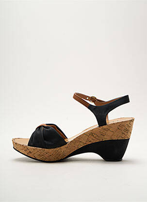 Sandale/pantofi decupați material neted toc de 4 la 6 cm negru LPB LES PETITES BOMBES  femeie