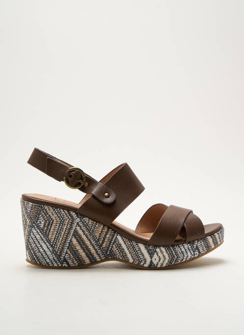 Sandale/Pantofi decupați maro LES P'TITES BOMBES femeie