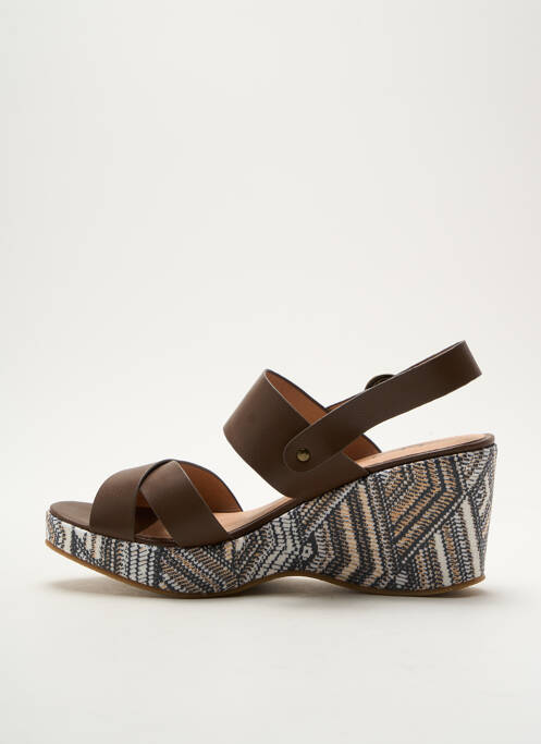 Sandale/Pantofi decupați maro LES P'TITES BOMBES femeie