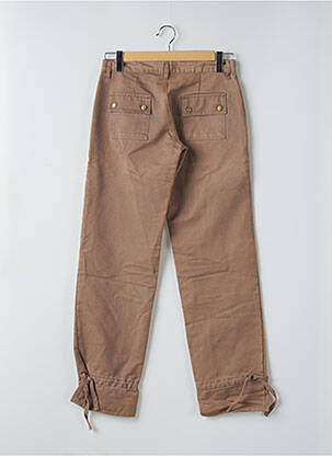 Pantalon drept țesătură poplin mărime normală maro BE YOU K femeie