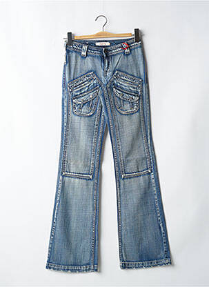 Blugi bootcut buzunare albastru SCHOOL RAG femeie