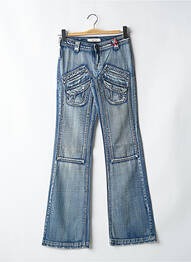 Blugi bootcut buzunare albastru SCHOOL RAG femeie
