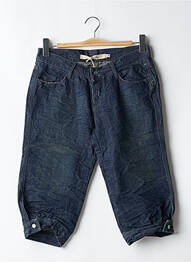 Pantalon trei sferturi talie elastică albastru SCHOOL RAG femeie