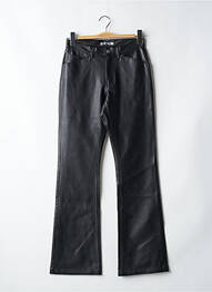 Pantalon drept închidere cu fermoar sub clapetă cu nasturi negru TEDDY SMITH femeie