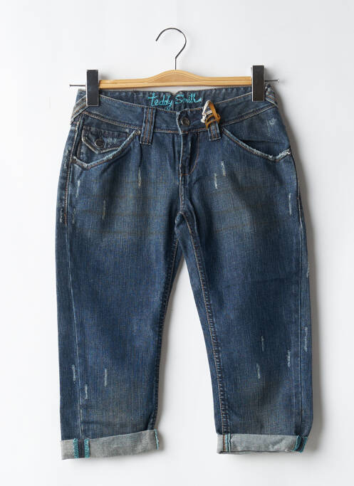 Pantalon trei sferturi albastru TEDDY SMITH femeie