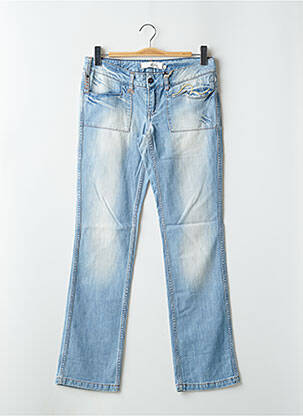 Blugi bootcut buzunare talie joasă albastru SCHOOL RAG femeie
