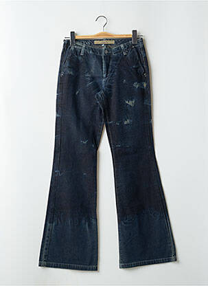 Blugi bootcut buzunare talie joasă albastru SCHOOL RAG femeie