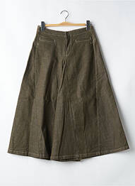 Pantalon larg închidere cu fermoar sub clapetă cu nasturi mărime normală verde TEDDY SMITH femme