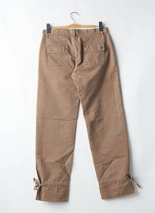 Pantalon drept închidere cu fermoar sub clapetă cu nasturi talie joasă bej BE YOU K femeie