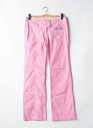 Pantalon drept țesătură poplin talie joasă roz BE YOU K femeie