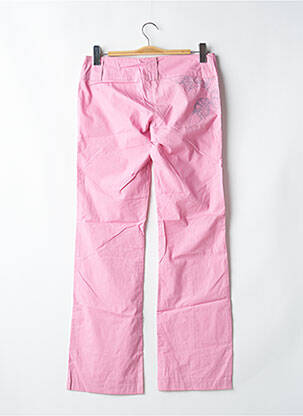 Pantalon drept țesătură poplin talie joasă roz BE YOU K femeie