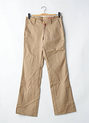 Pantalon chino țesătură poplin mărime normală bej BE YOU K femeie