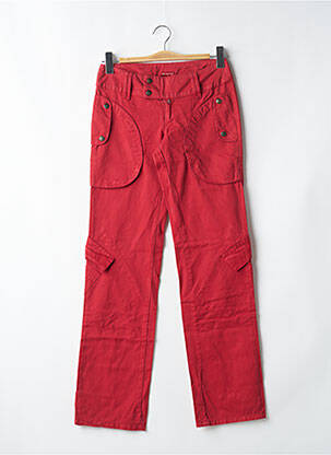Pantalon drept buzunare talie joasă roșu BE YOU K femeie