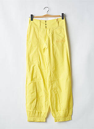 Pantalon drept țesătură poplin talie joasă galben BE YOU K femeie