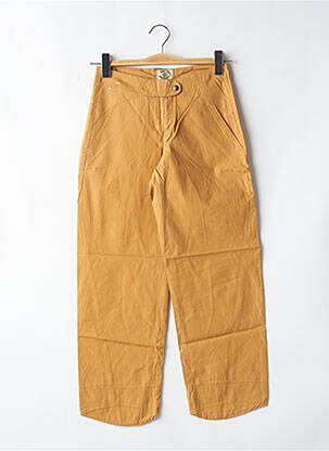Pantalon drept țesătură poplin talie înaltă bej BE YOU K femeie