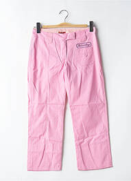 Pantalon trei sferturi croială dreaptă talie joasă roz BE YOU K femme