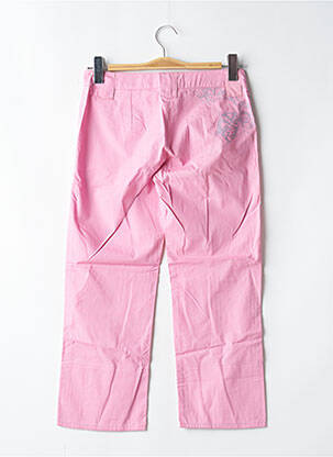 Pantalon trei sferturi croială dreaptă talie joasă roz BE YOU K femeie