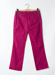 Pantalon 7/8 țesătură poplin talie joasă roz BE YOU K femeie